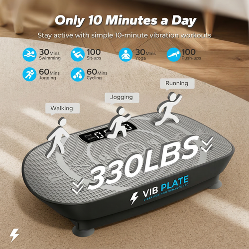 VibPlate™ Vibration Plate — 100W | 99 Speeds | 330 lbs
