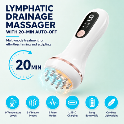 Vibplate Massaggiatore Drenante Linfatico Cordless 4-in-1