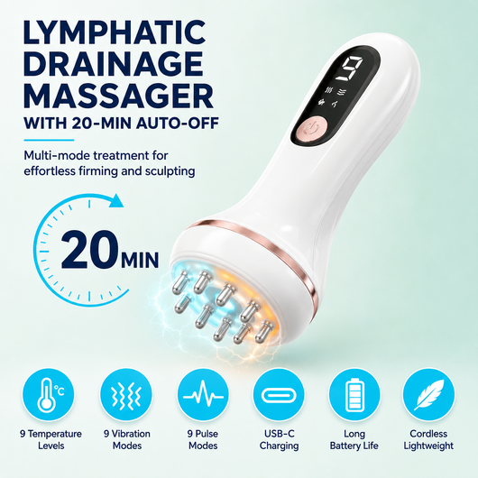 Vibplate Massaggiatore Drenante Linfatico Cordless 4-in-1